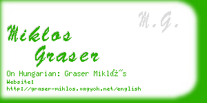 miklos graser business card